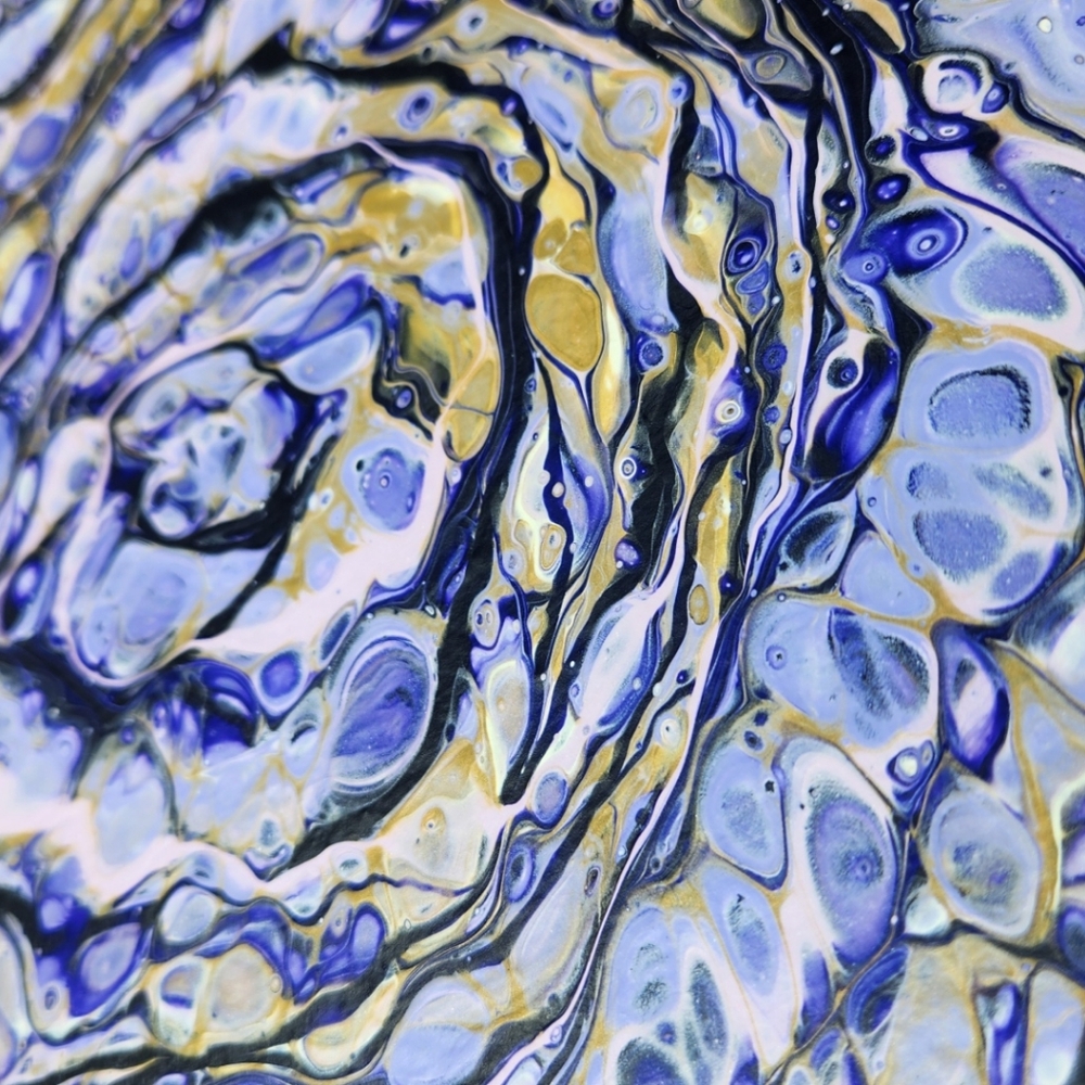 'Mysterious' Handcrafted Acrylic Paint Pour - Picture 3 of 8